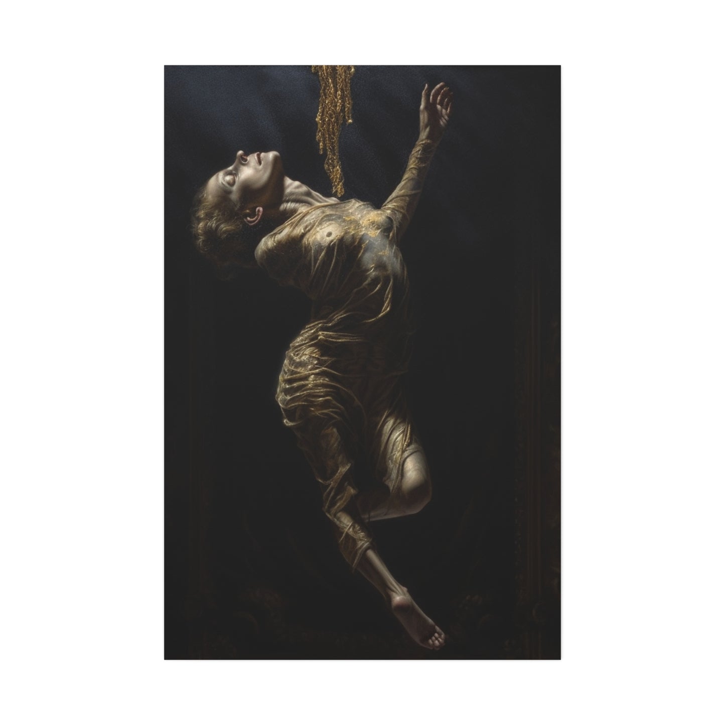 Floating Gold Lady Art