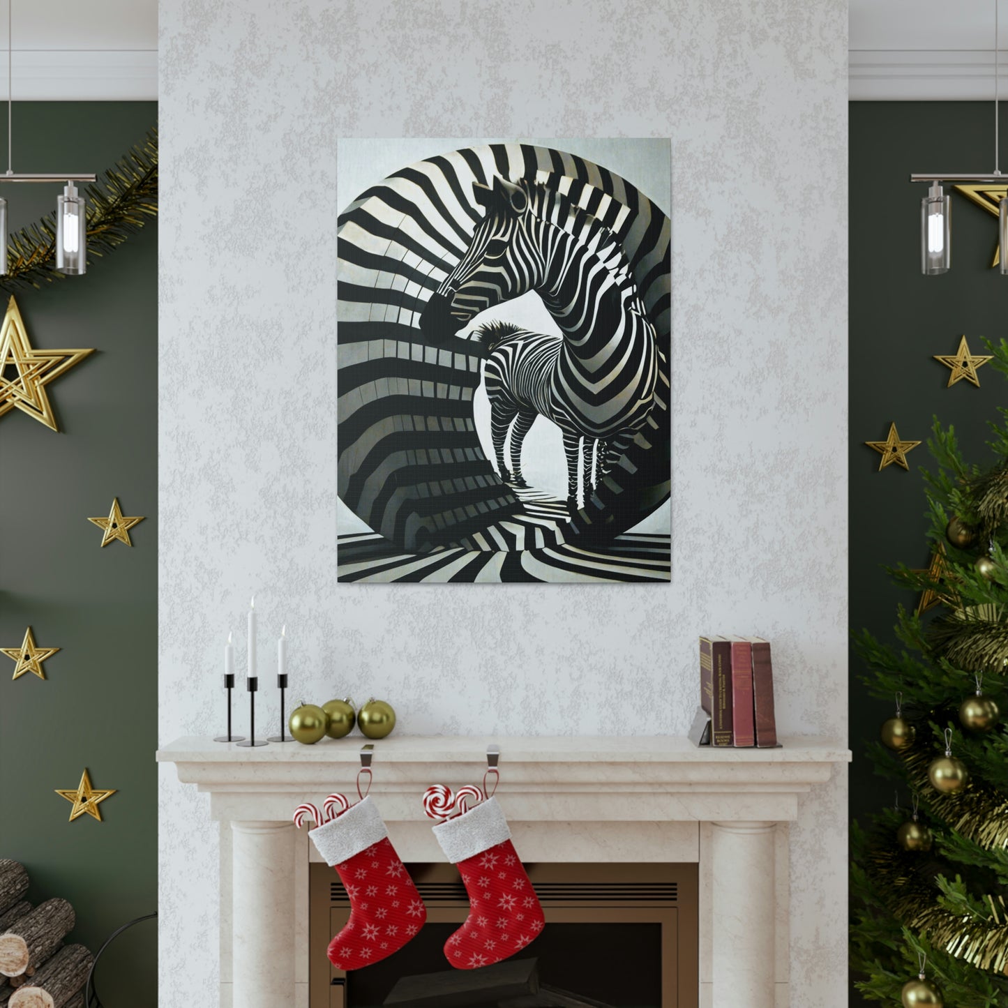 Abstract Zebra Ball Art