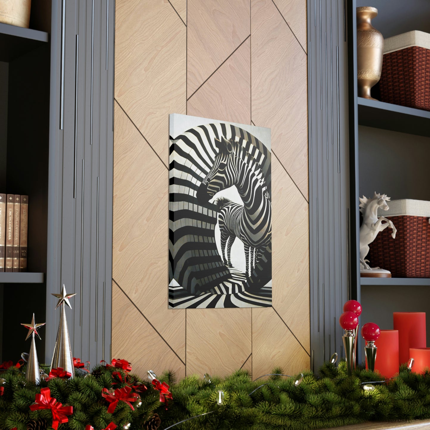 Abstract Zebra Ball Art