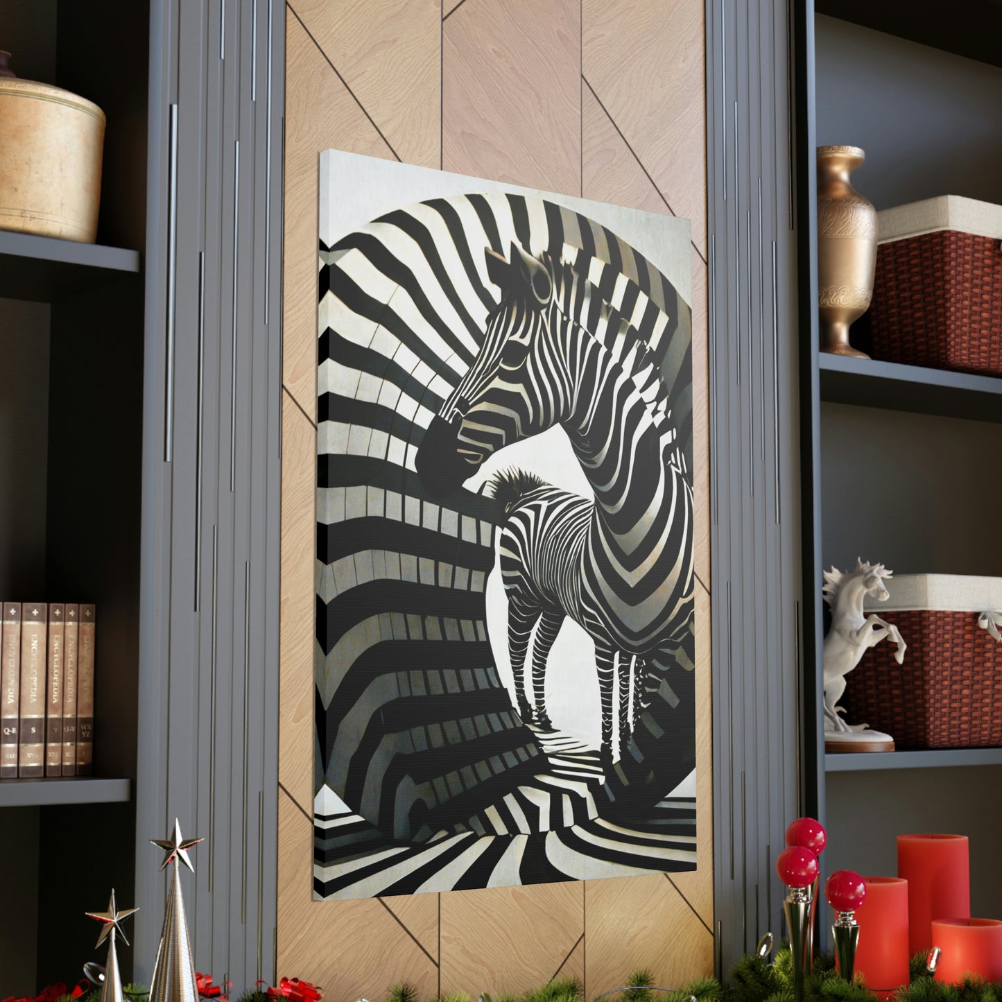 Abstract Zebra Ball Art