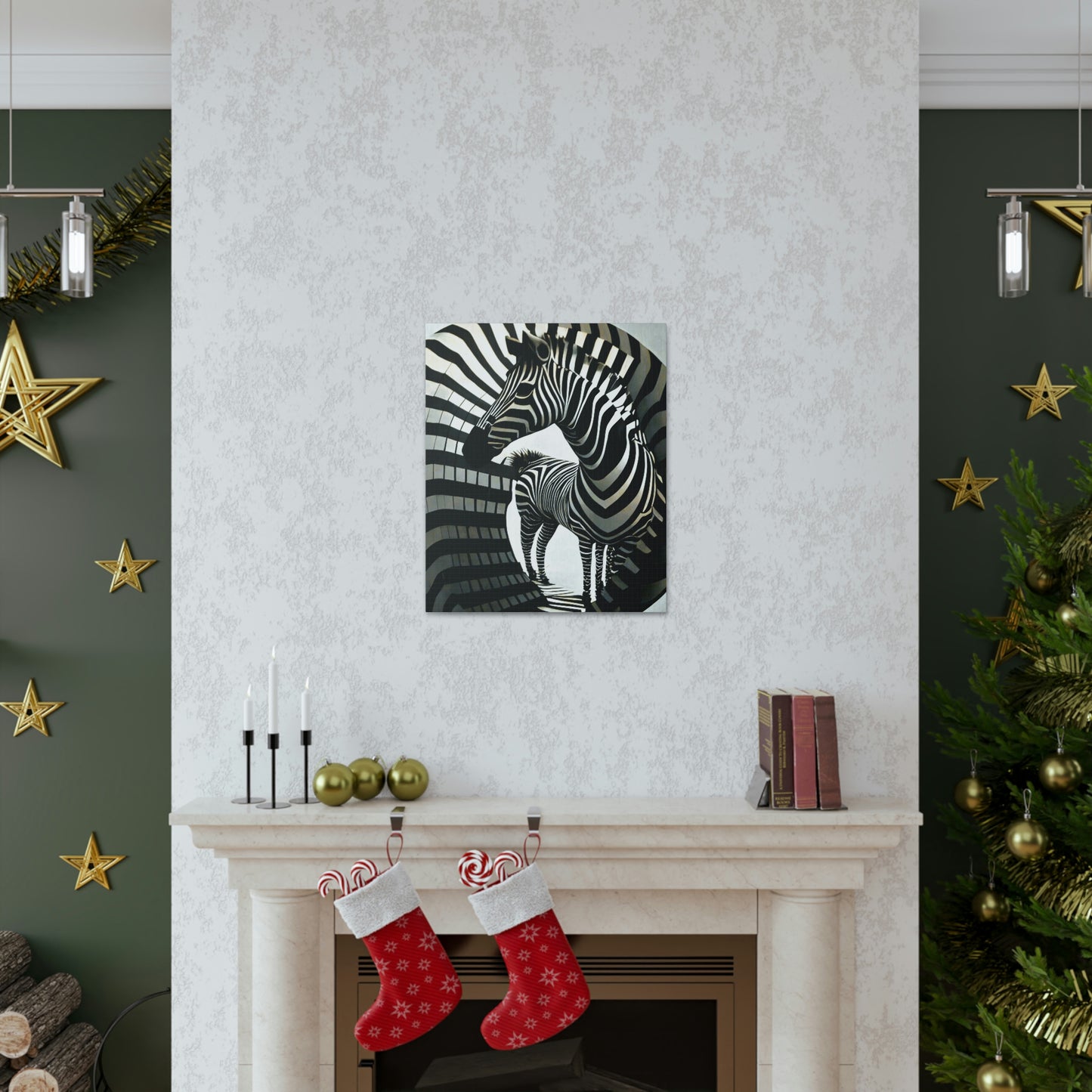 Abstract Zebra Ball Art