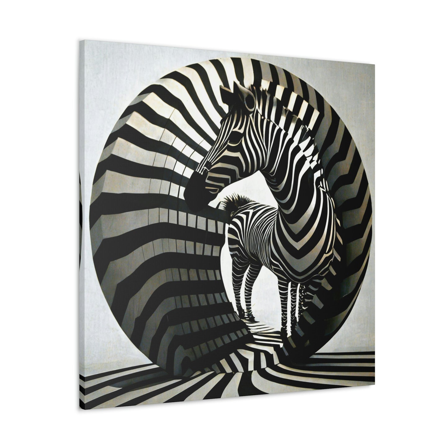 Abstract Zebra Ball Art