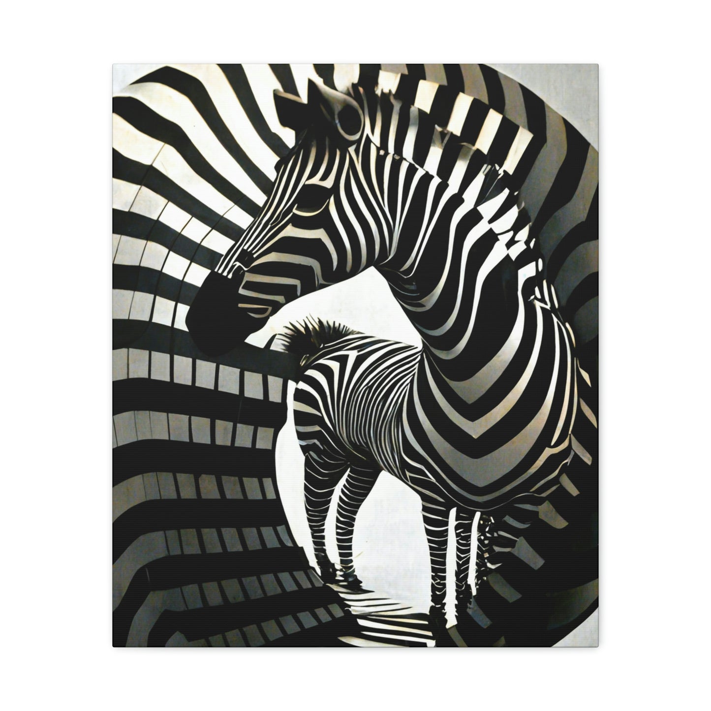 Abstract Zebra Ball Art