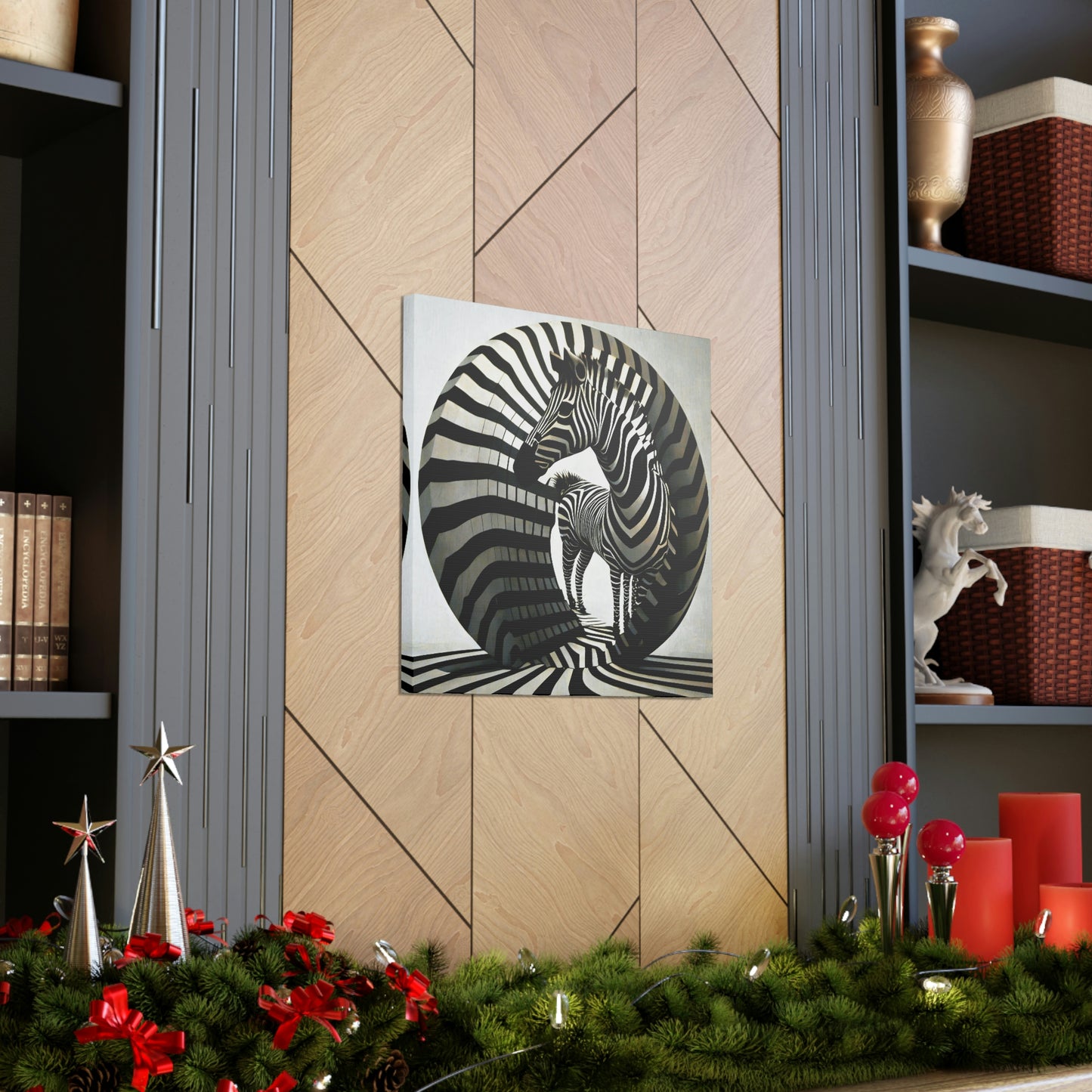 Abstract Zebra Ball Art