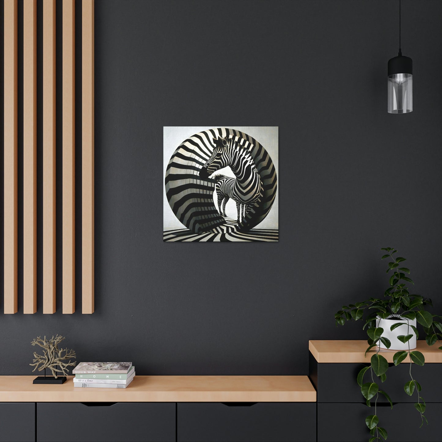 Abstract Zebra Ball Art
