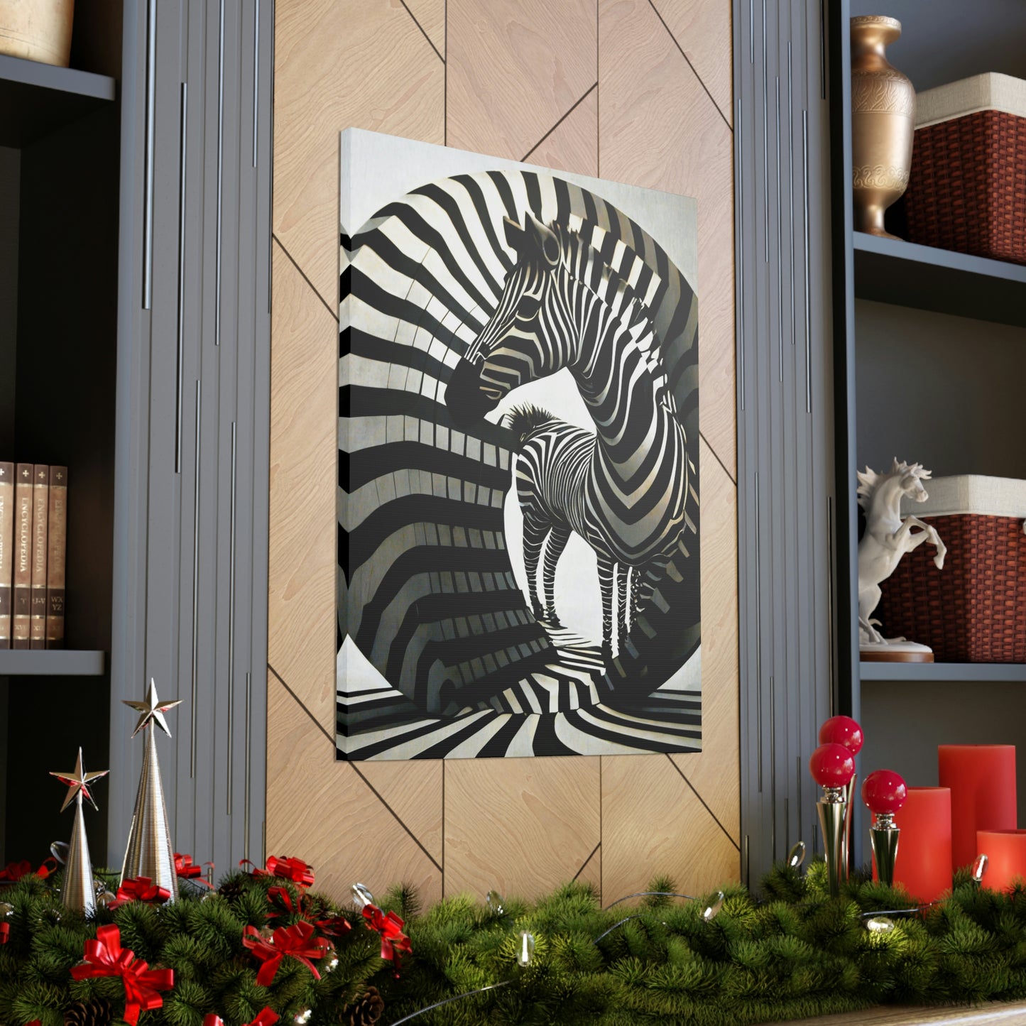 Abstract Zebra Ball Art