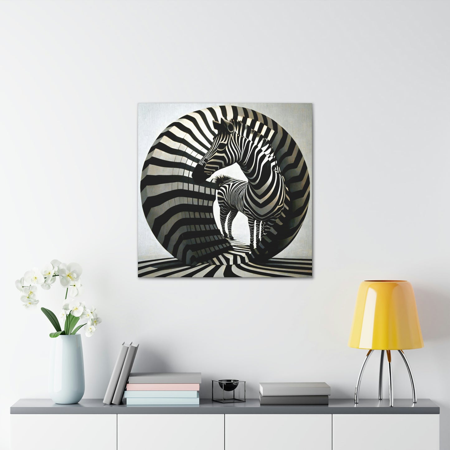 Abstract Zebra Ball Art