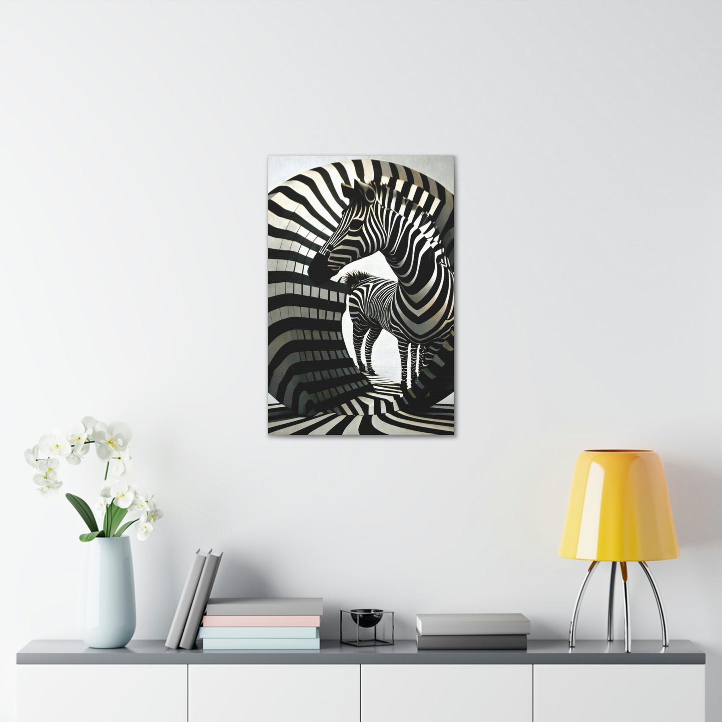 Abstract Zebra Ball Art