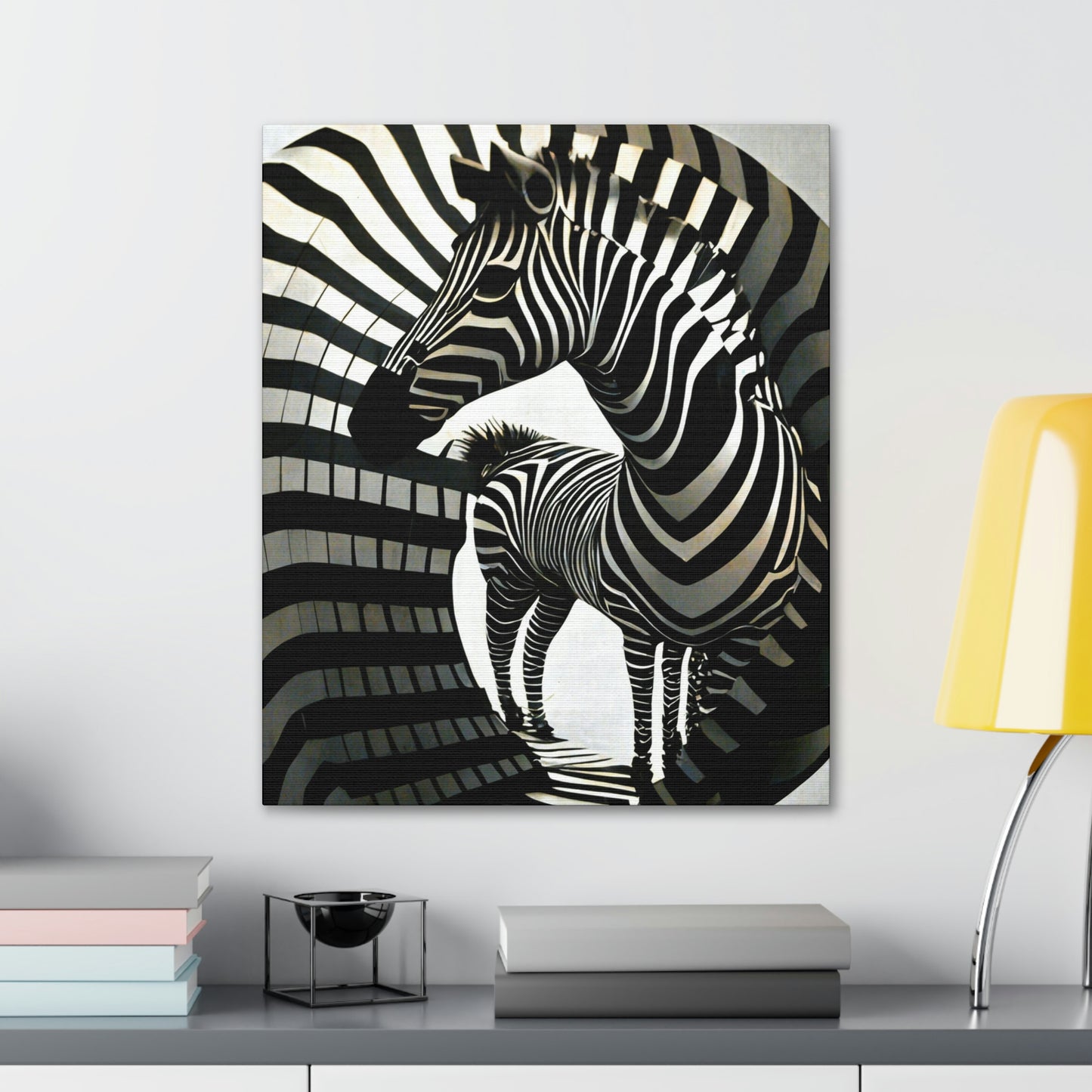 Abstract Zebra Ball Art