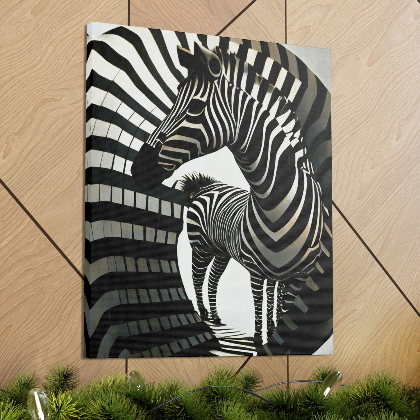 Abstract Zebra Ball Art