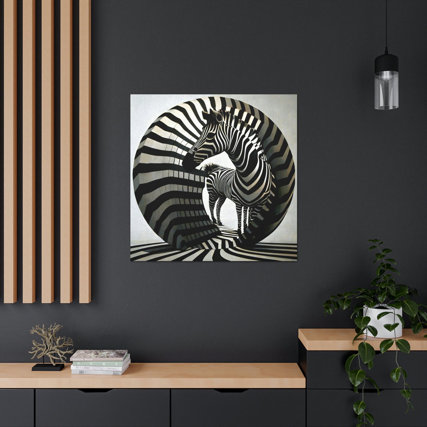 Abstract Zebra Ball Art
