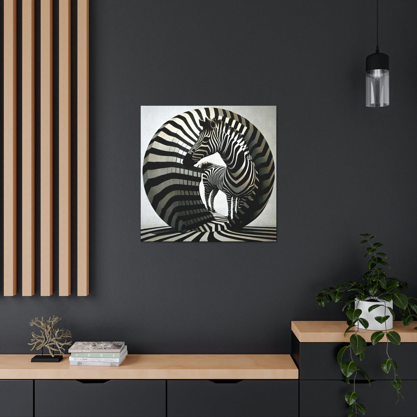 Abstract Zebra Ball Art