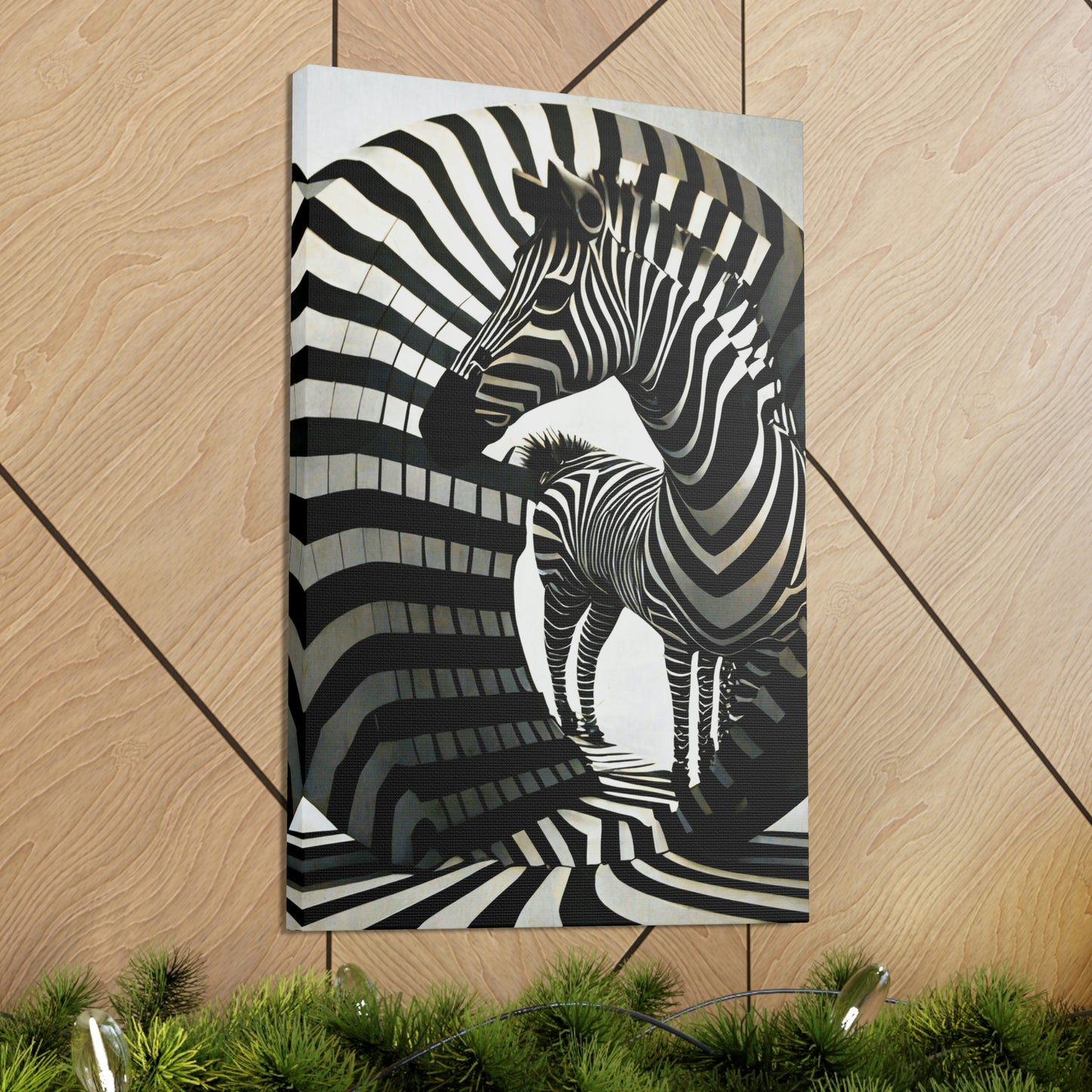 Abstract Zebra Ball Art