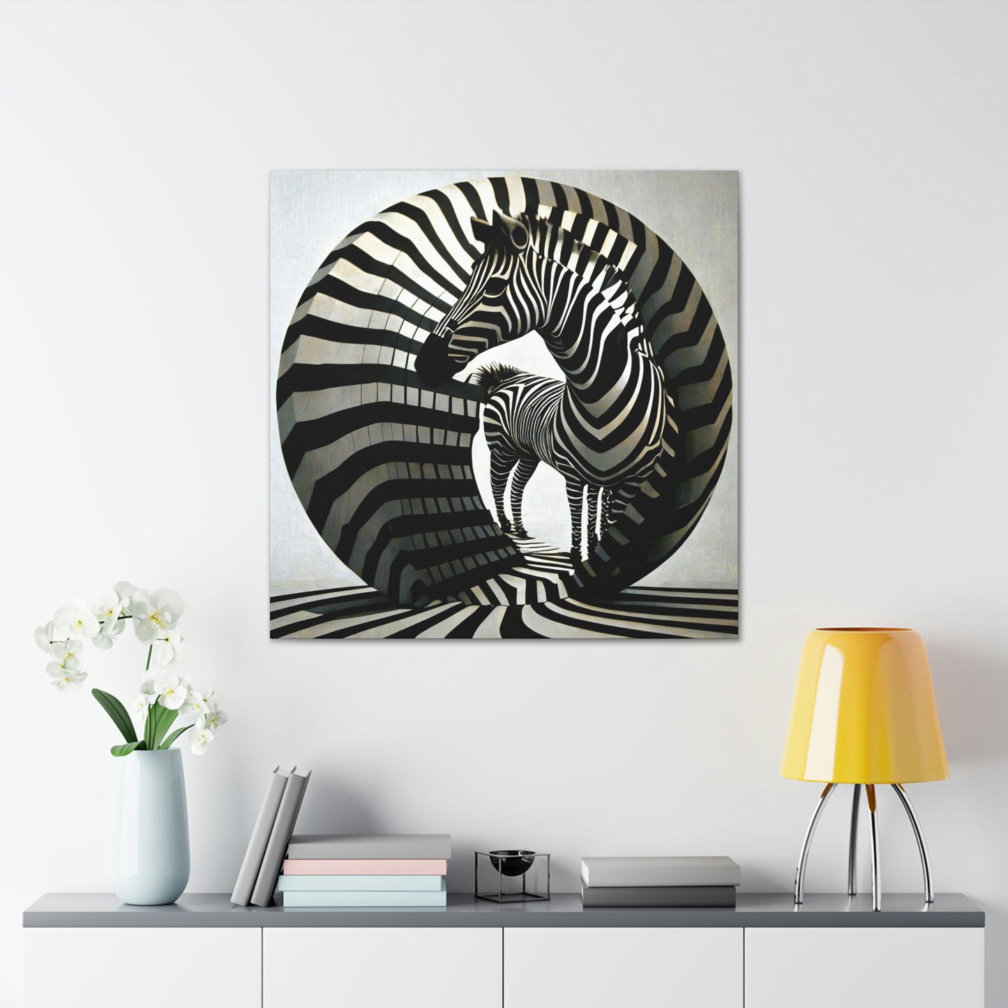 Abstract Zebra Ball Art