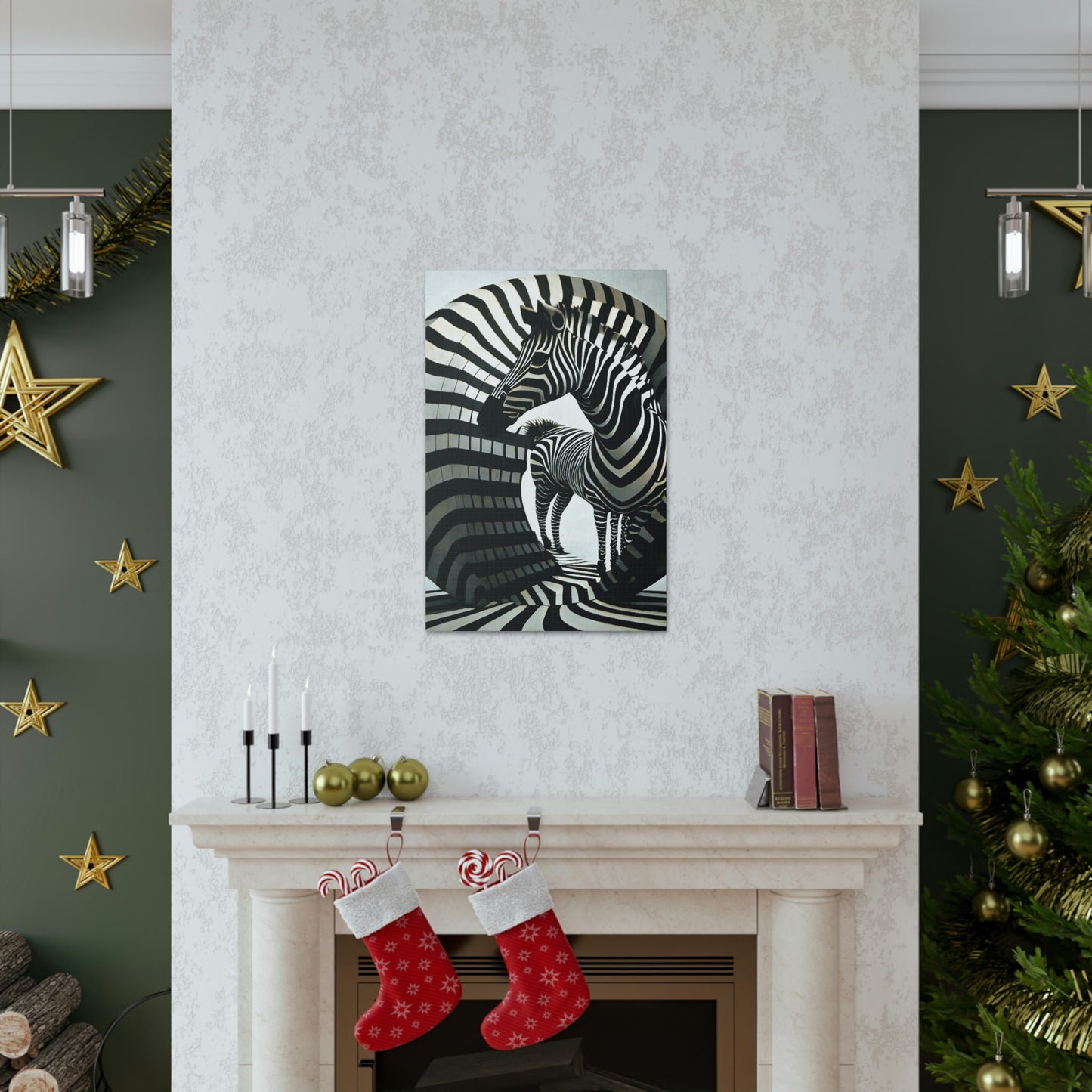 Abstract Zebra Ball Art