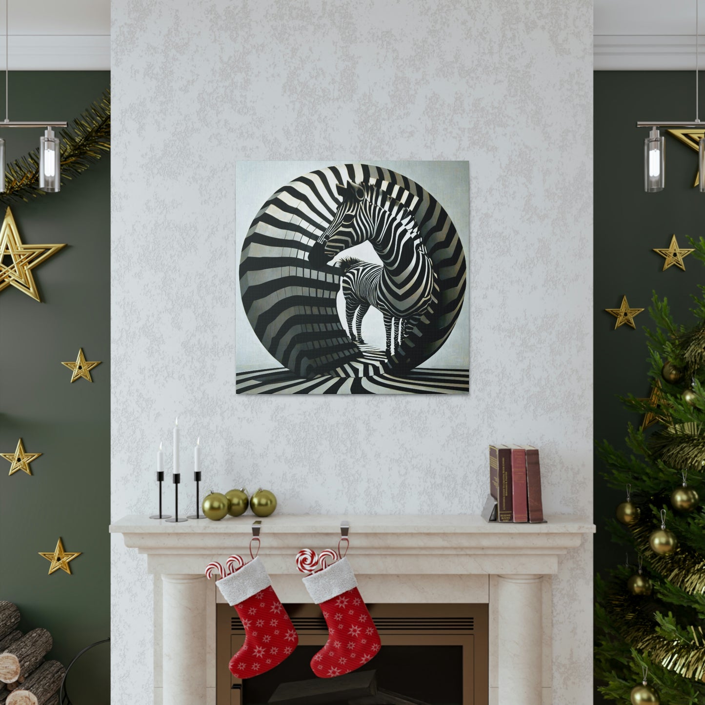 Abstract Zebra Ball Art