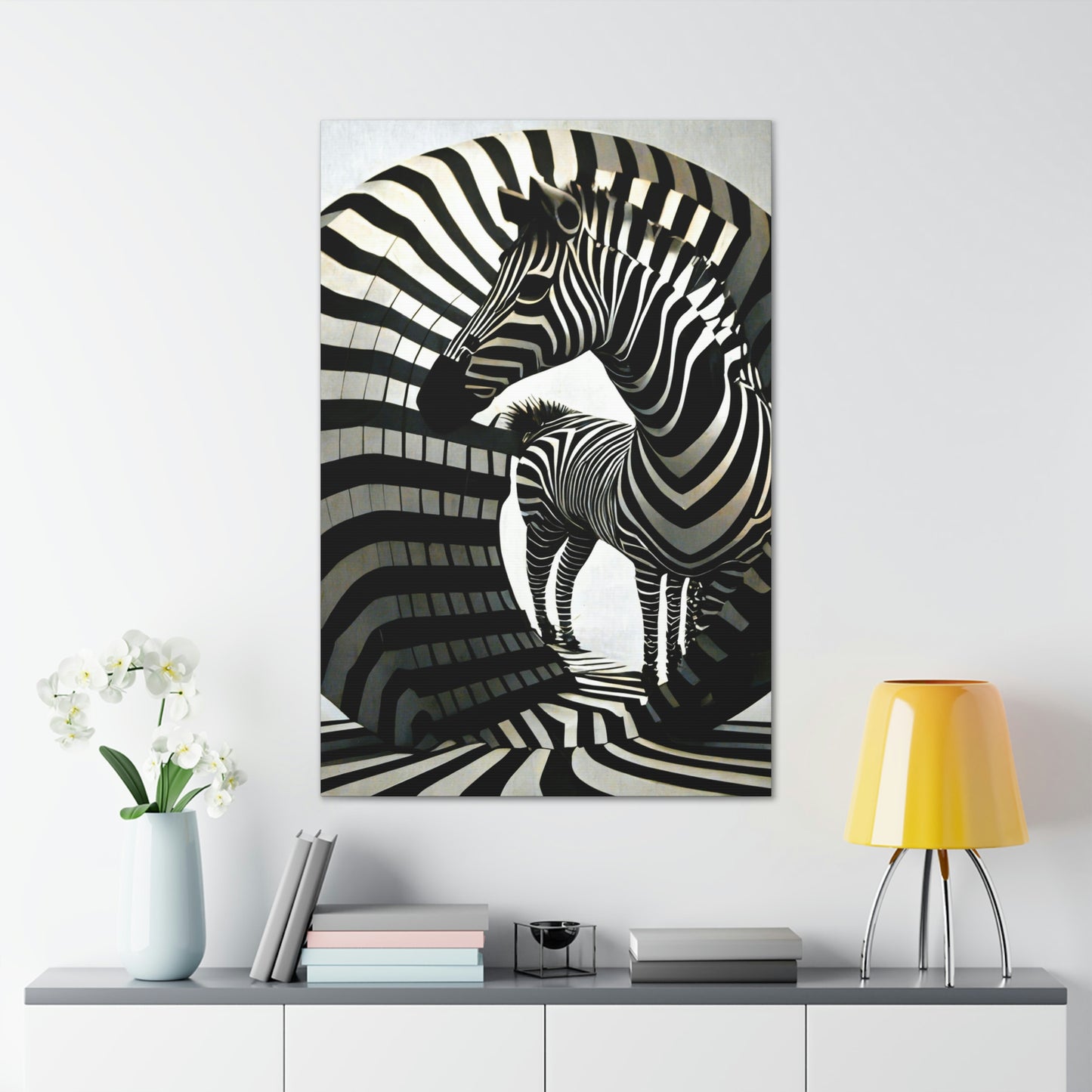 Abstract Zebra Ball Art