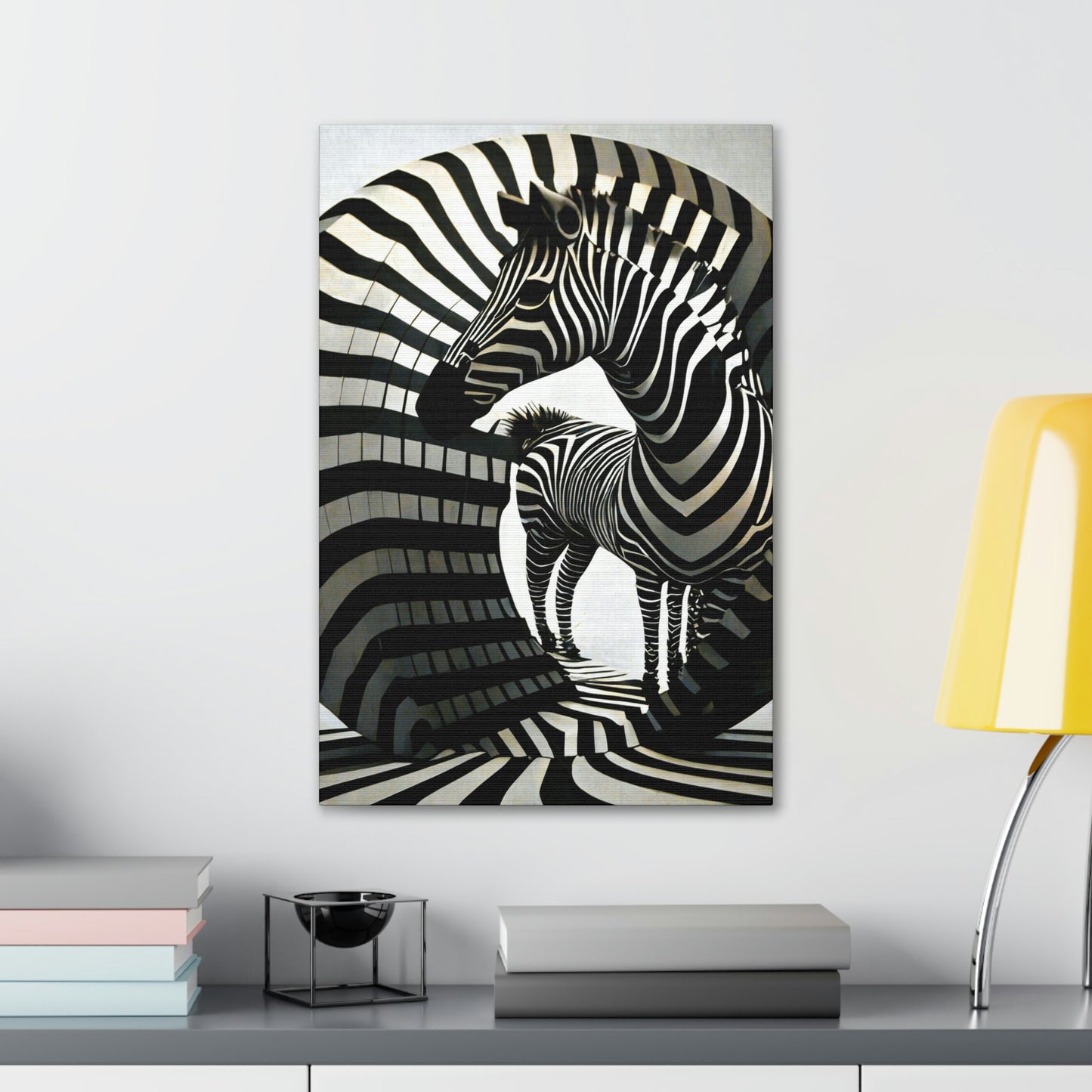 Abstract Zebra Ball Art