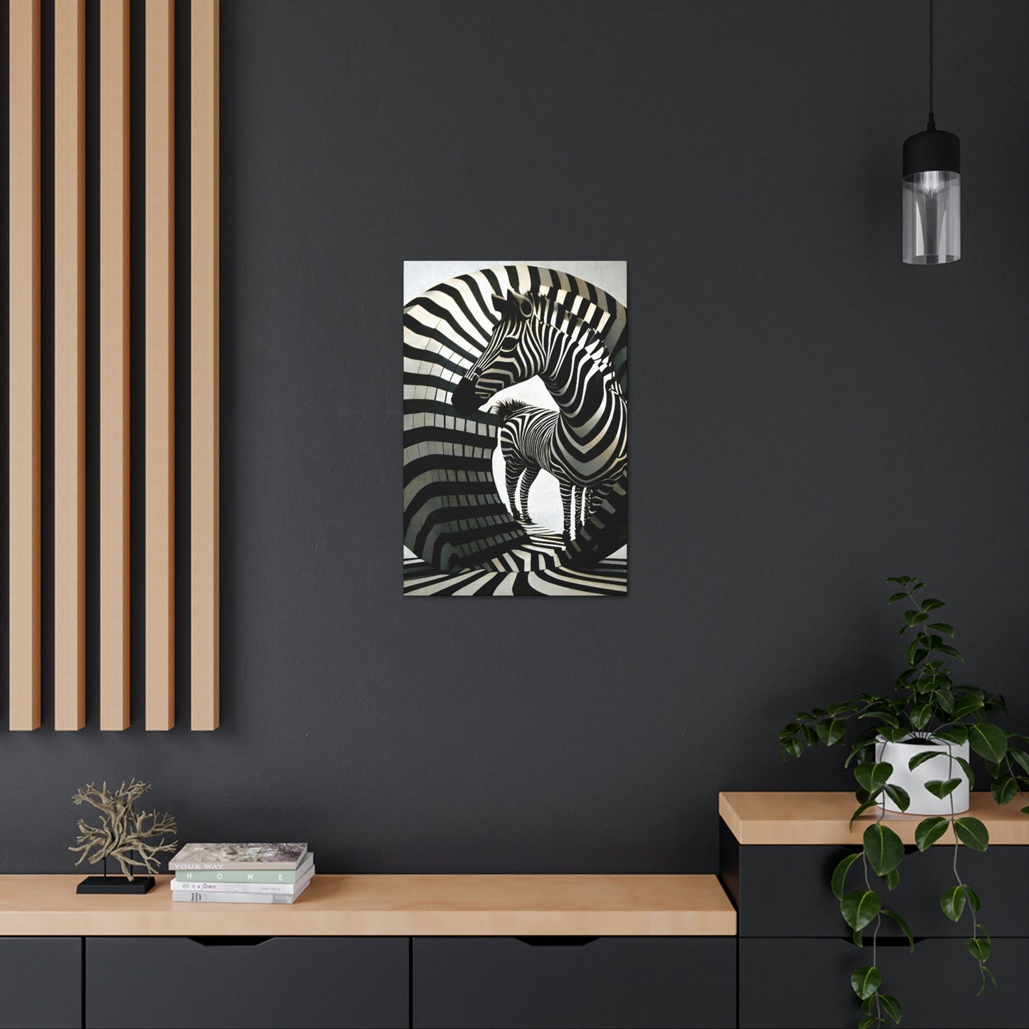 Abstract Zebra Ball Art
