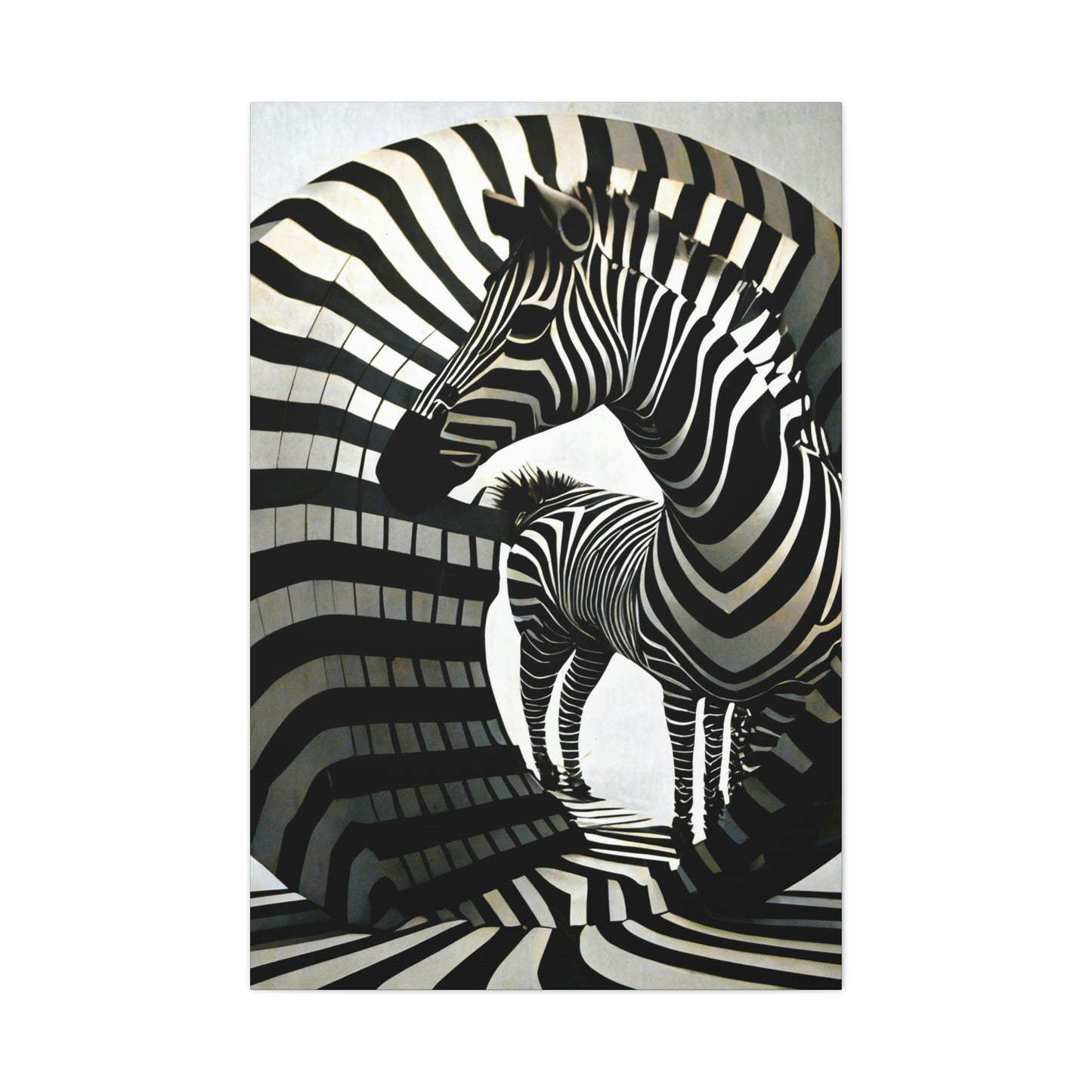 Abstract Zebra Ball Art