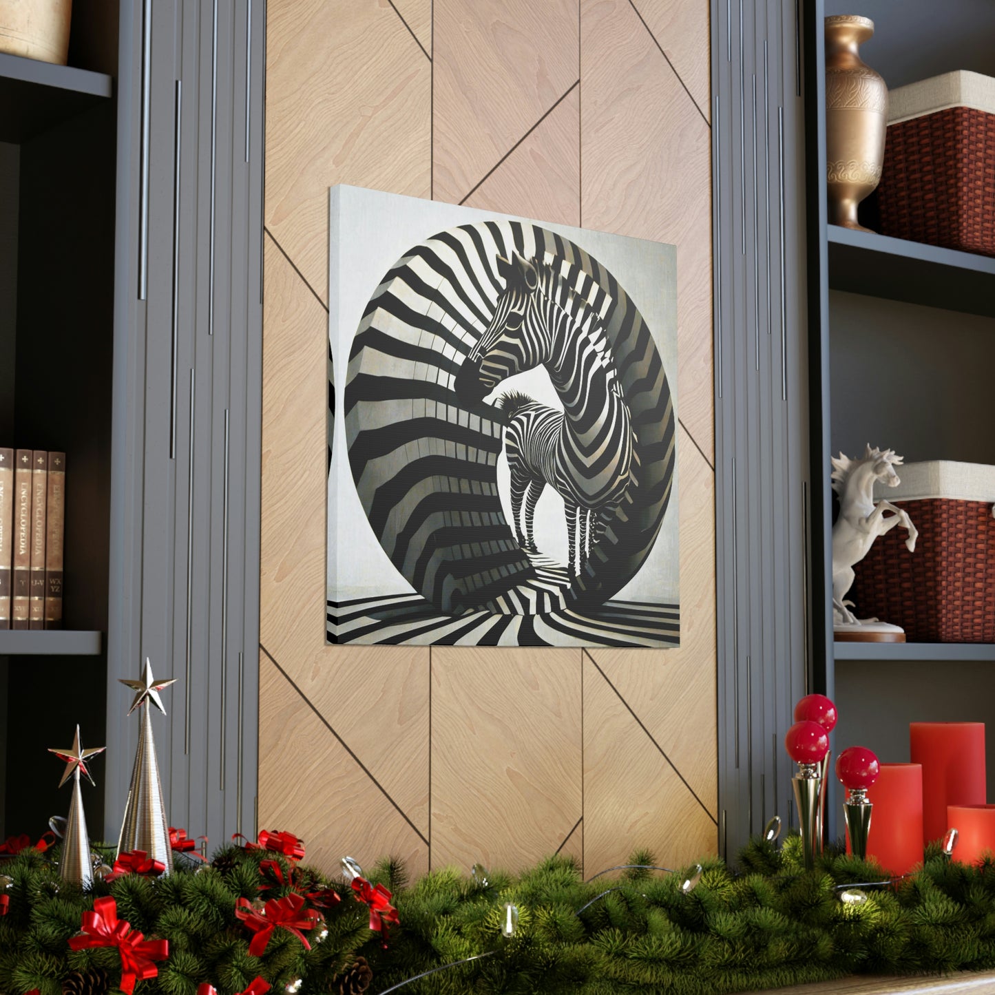 Abstract Zebra Ball Art