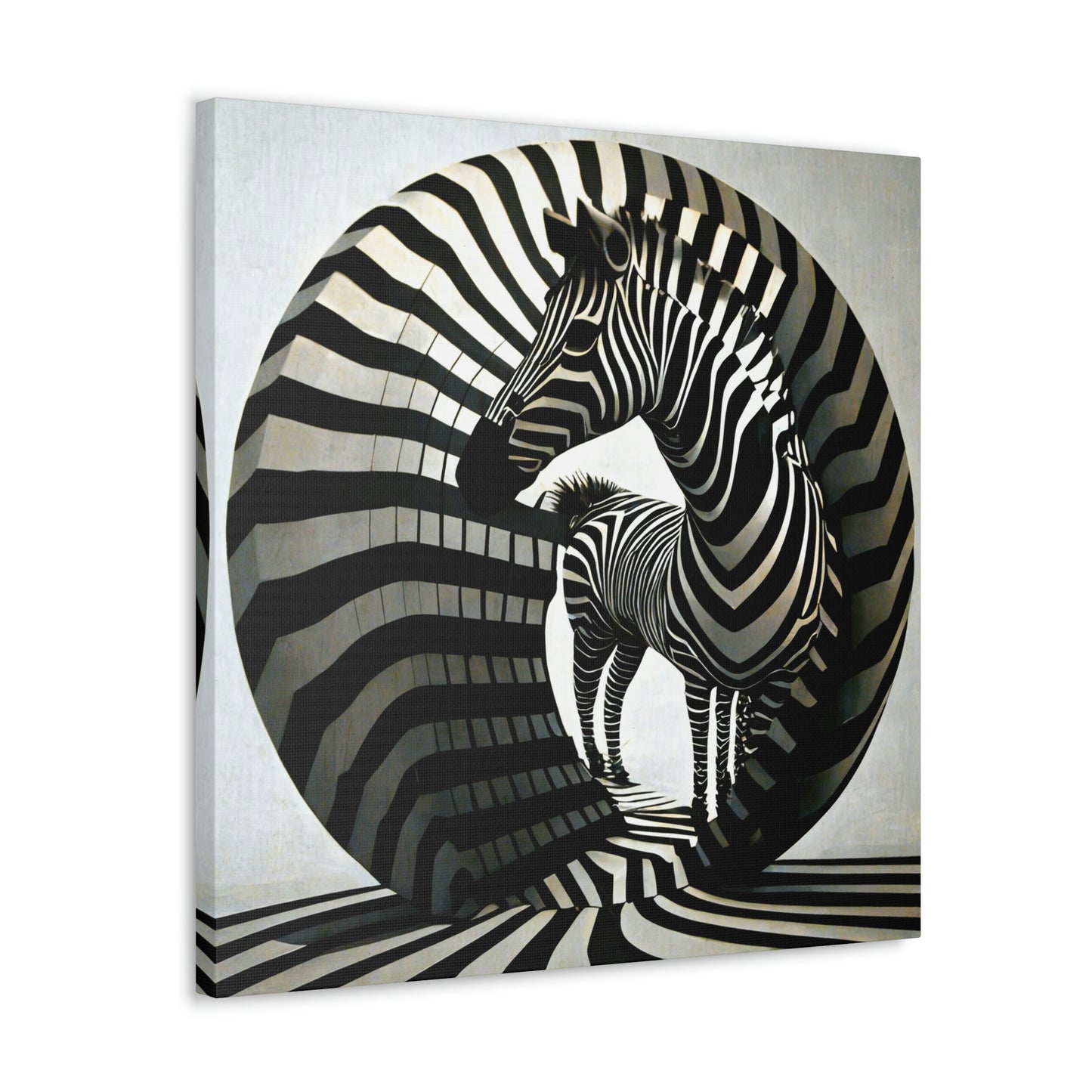 Abstract Zebra Ball Art