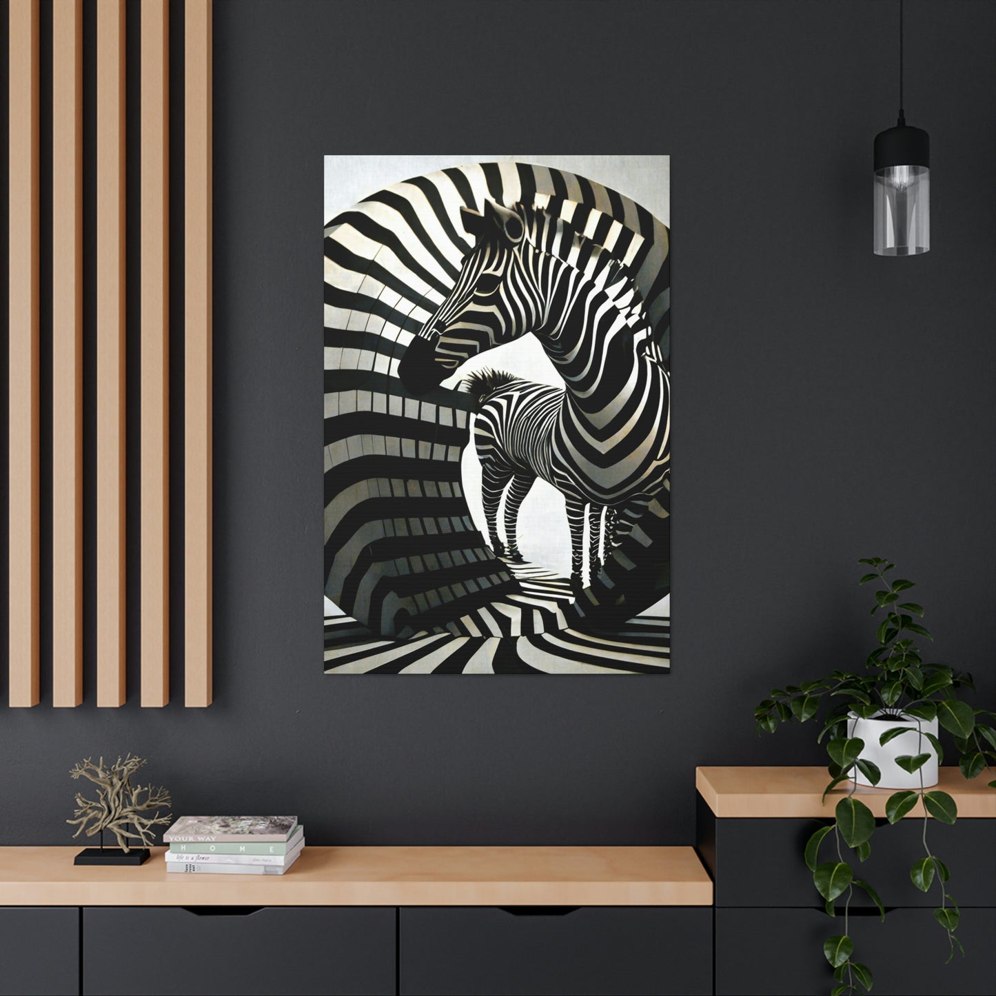 Abstract Zebra Ball Art