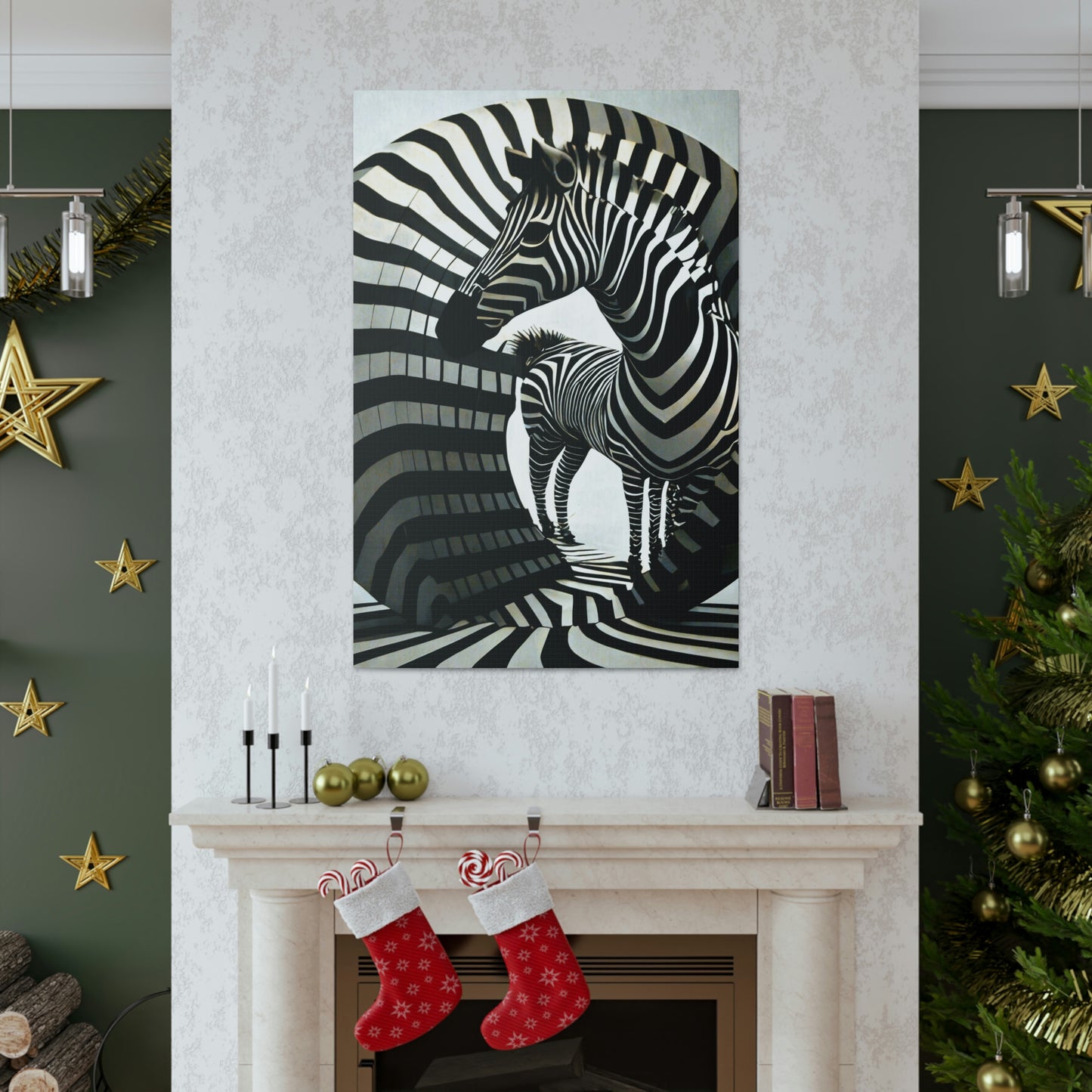 Abstract Zebra Ball Art
