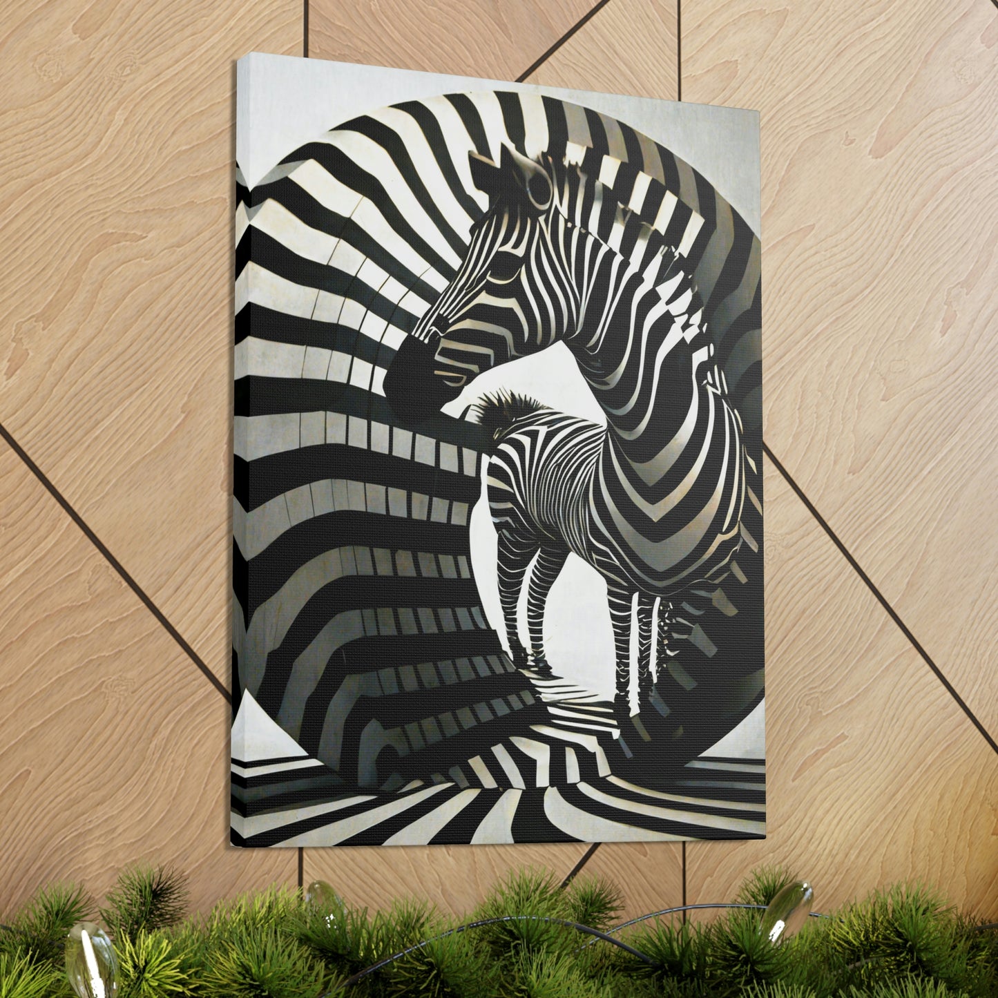 Abstract Zebra Ball Art