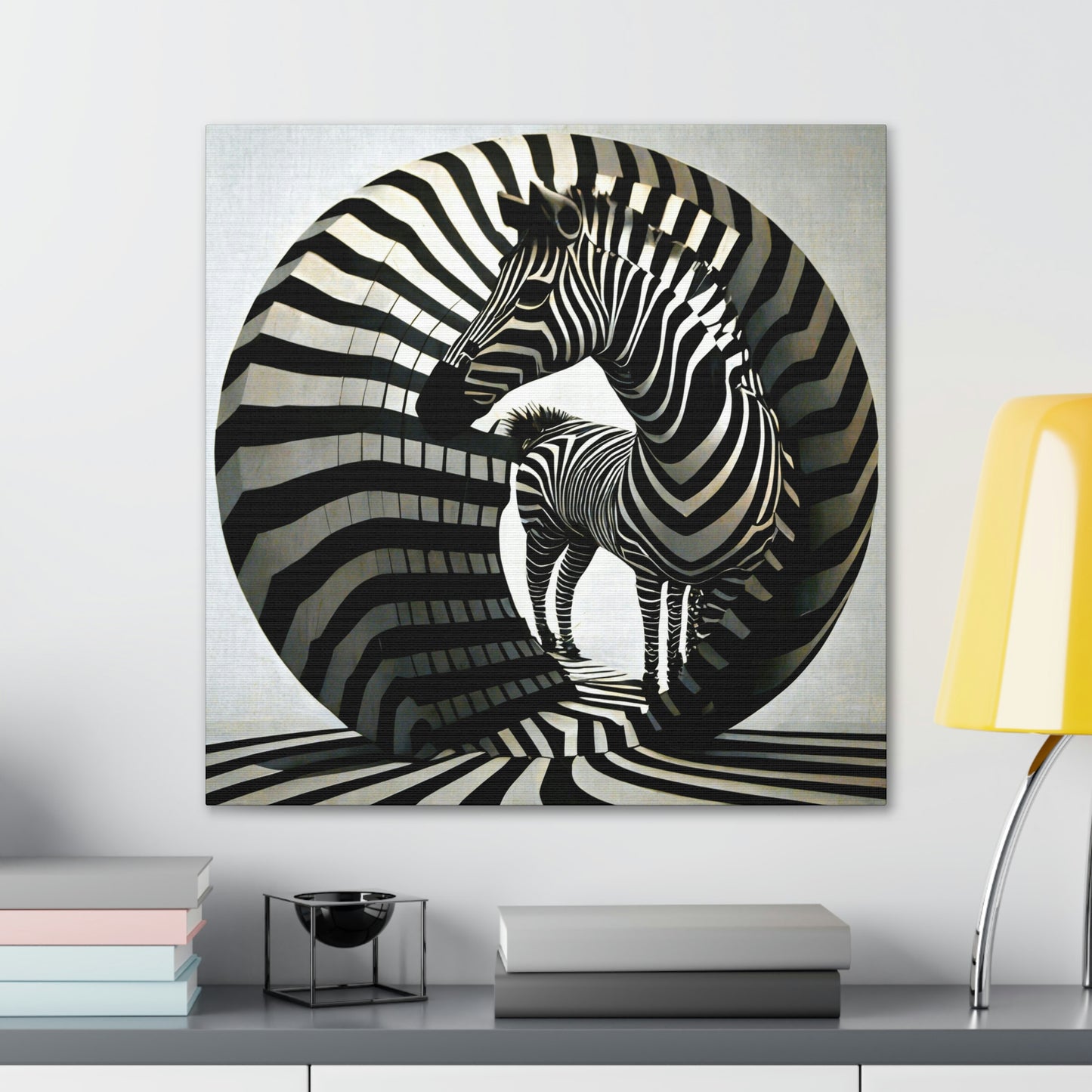 Abstract Zebra Ball Art