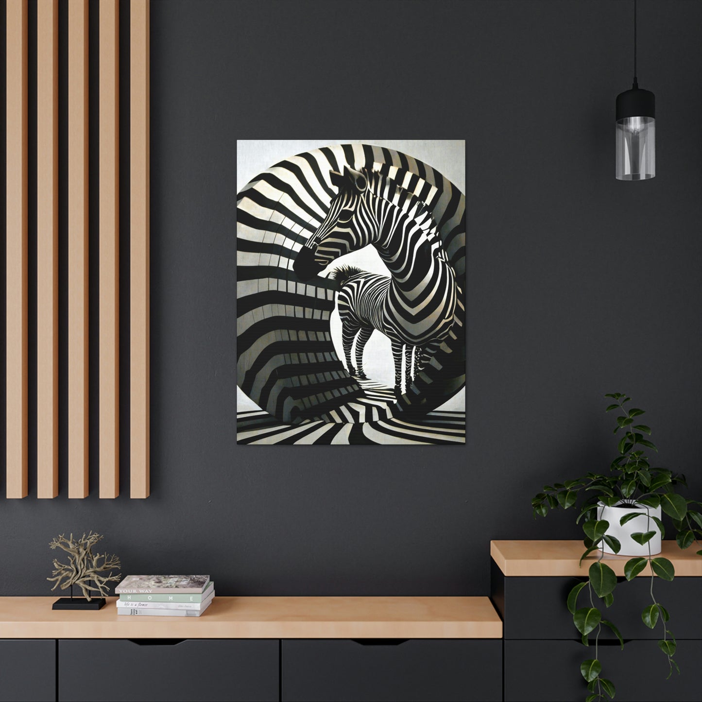 Abstract Zebra Ball Art