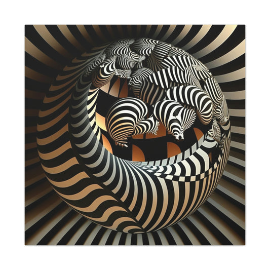 Zebra Sphere Art