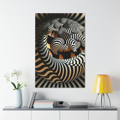 Zebra Sphere Art