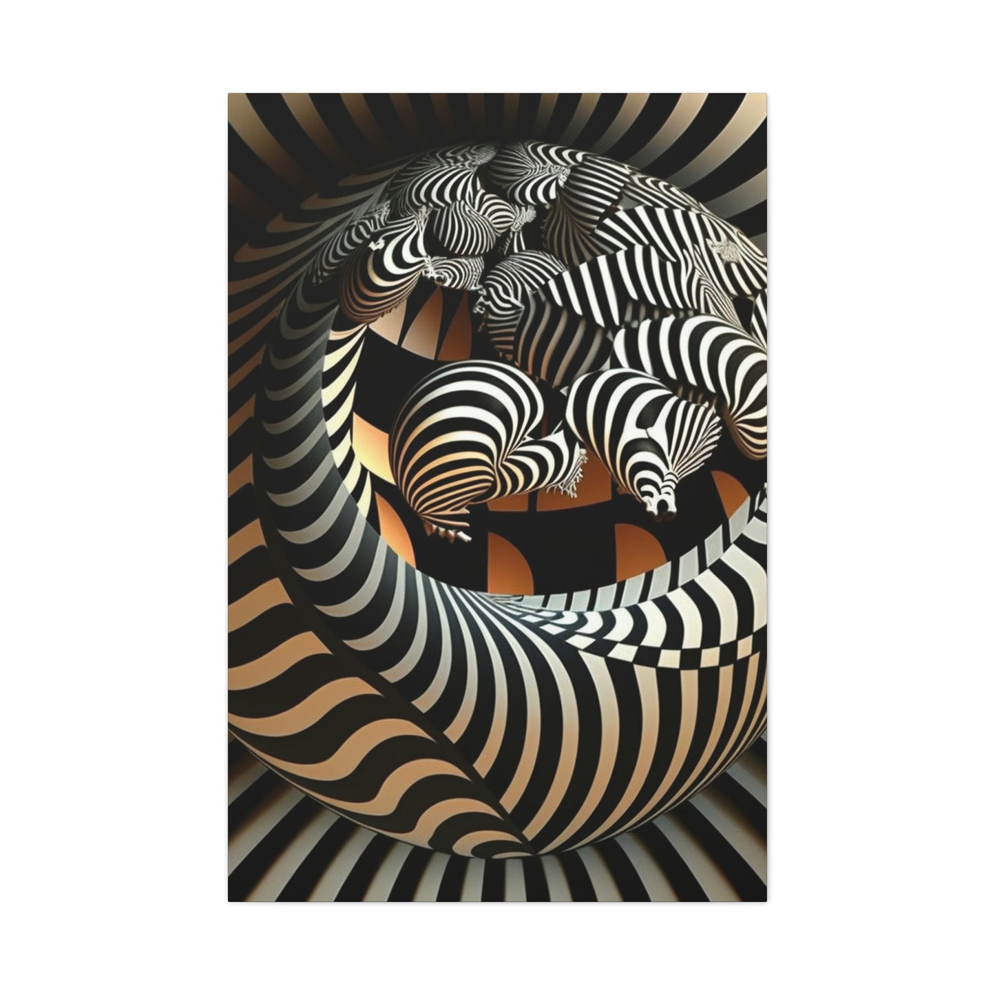 Zebra Sphere Art