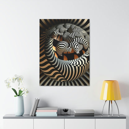 Zebra Sphere Art