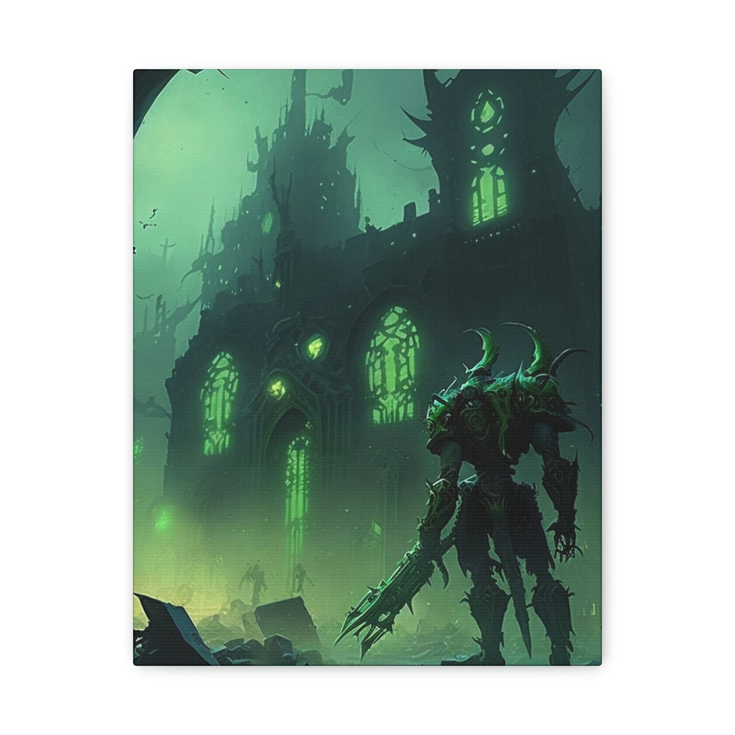 Necron City at Night Painting: A Breathtaking View of the Grim Darkness of Warhammer 40k