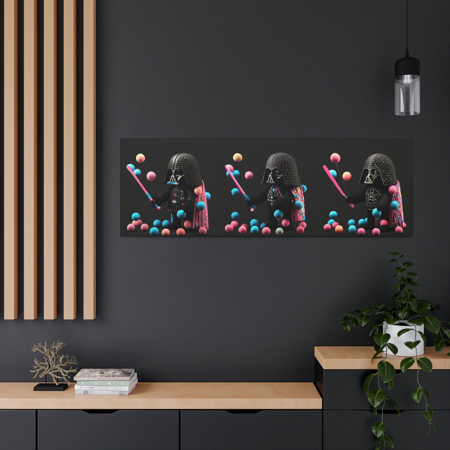 Three Mini Darth Vader Ball Pit Art