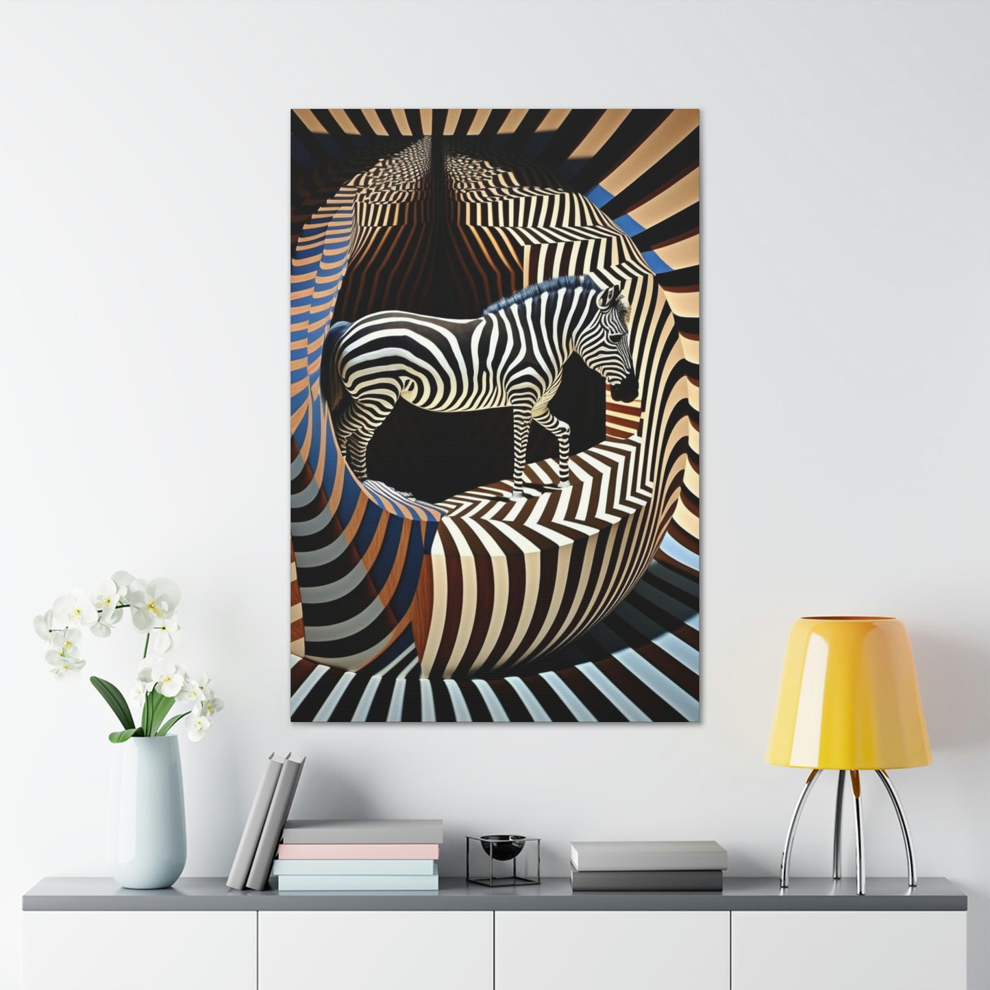 Ultra-Abstract Zebra Art