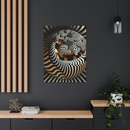 Zebra Sphere Art