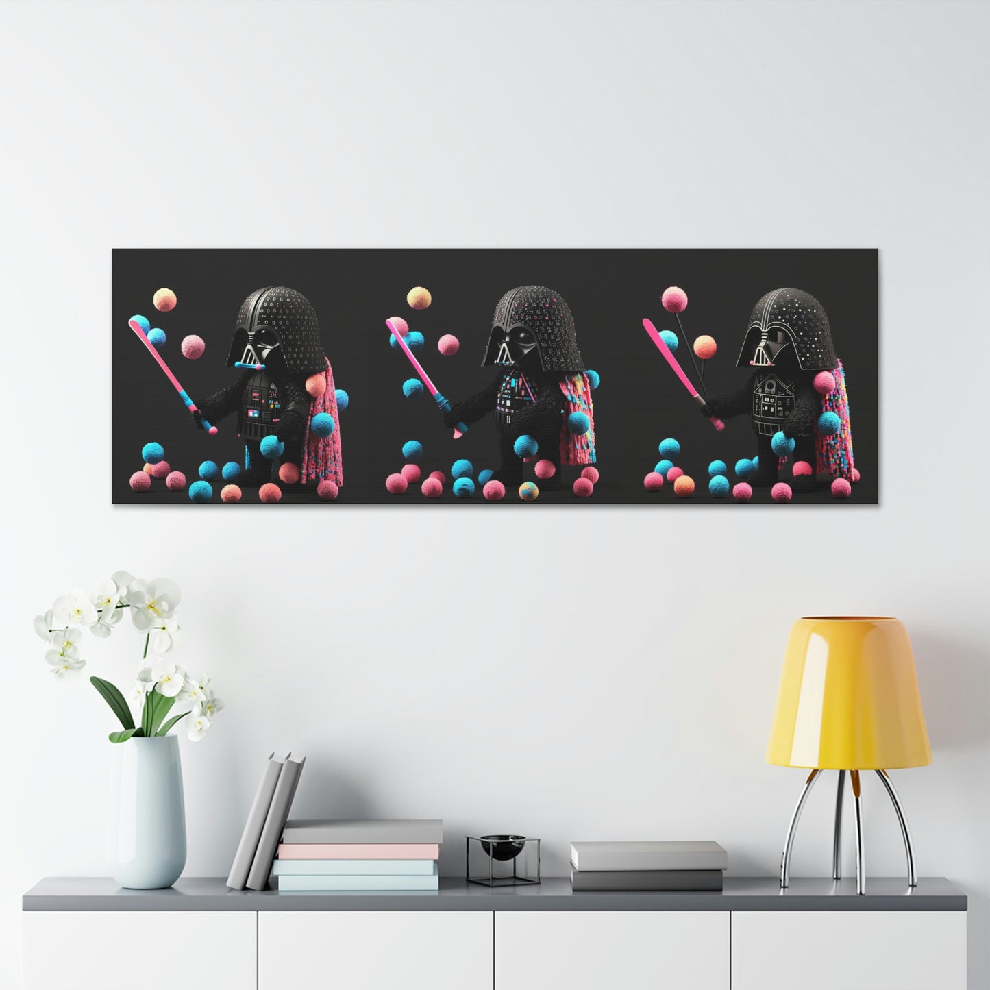 Three Mini Darth Vader Ball Pit Art