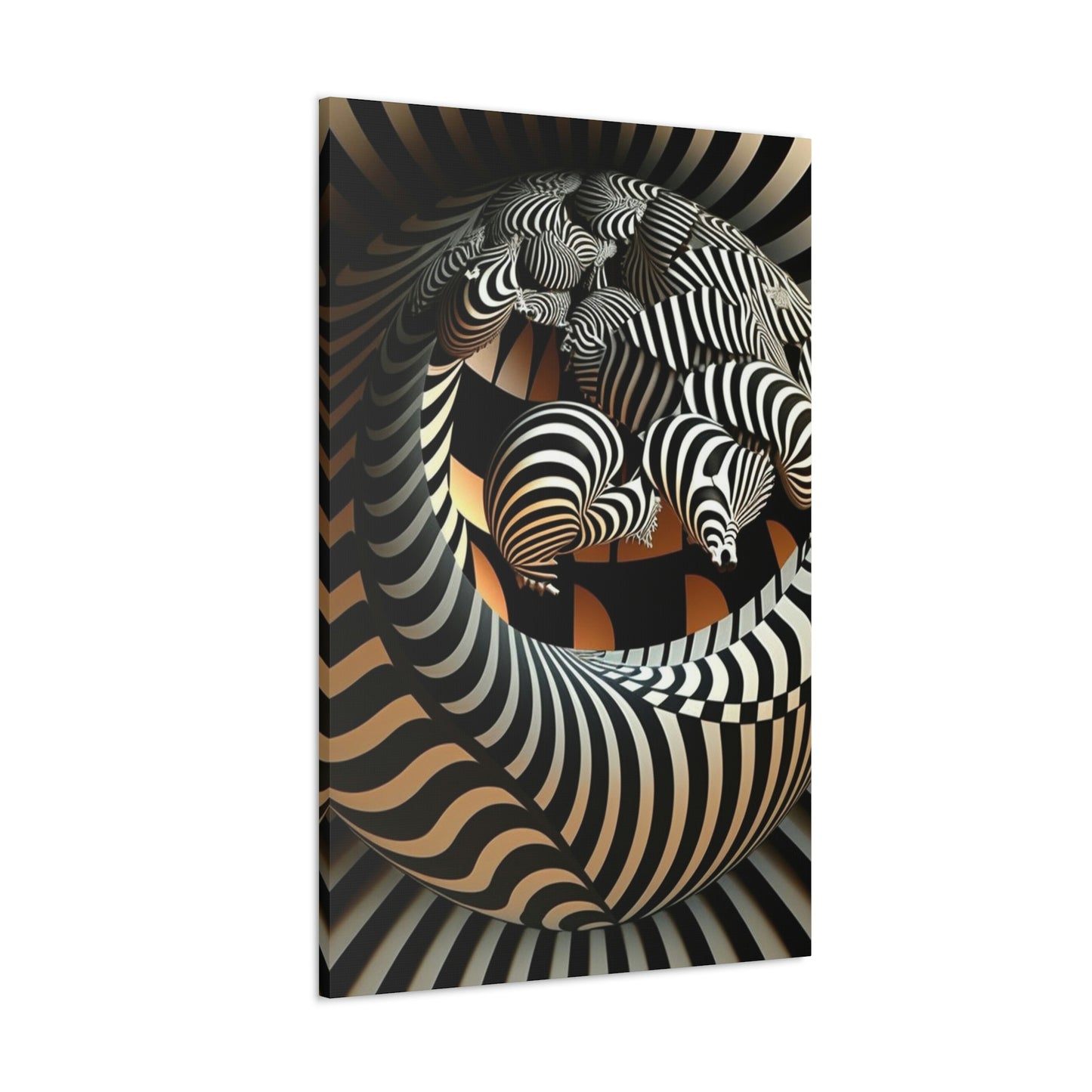 Zebra Sphere Art