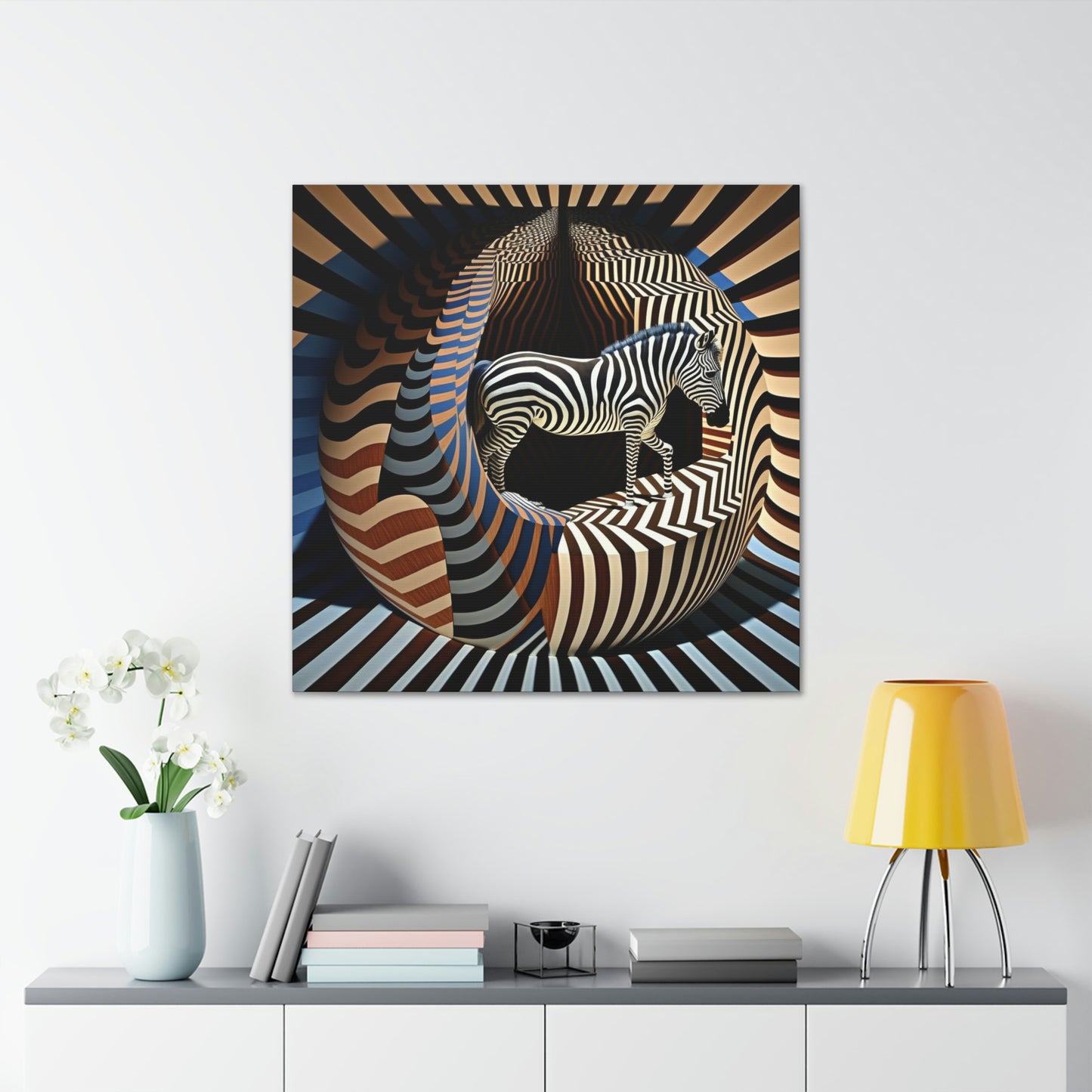 Ultra-Abstract Zebra Art