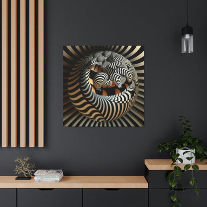 Zebra Sphere Art