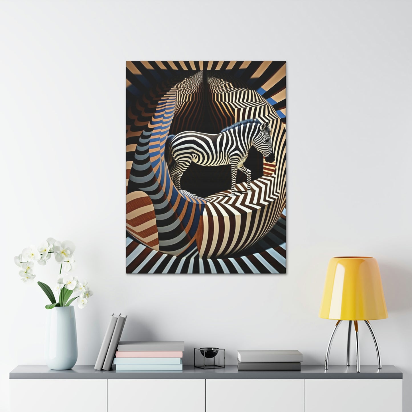 Ultra-Abstract Zebra Art