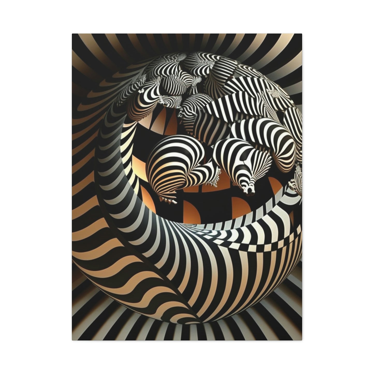 Zebra Sphere Art