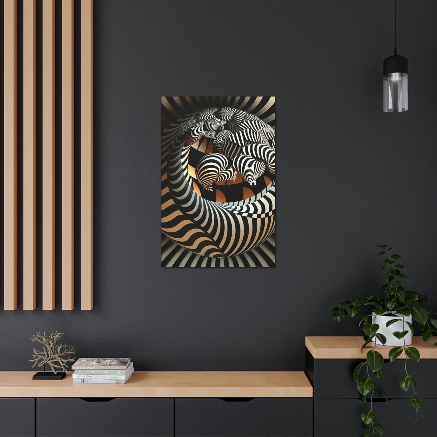 Zebra Sphere Art