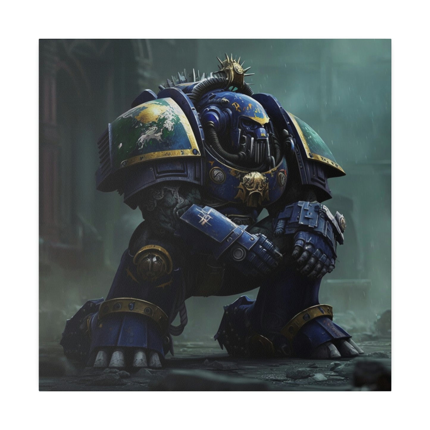 The Glory of Battle: A Striking Warhammer 40k Painting of Space Marines