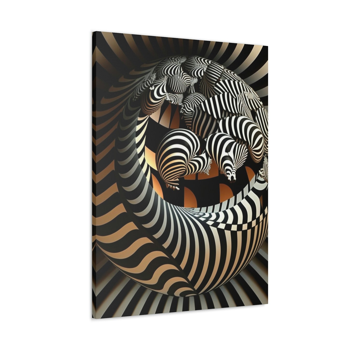 Zebra Sphere Art