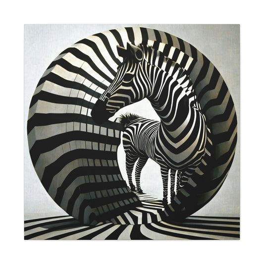 Abstract Zebra Ball Art