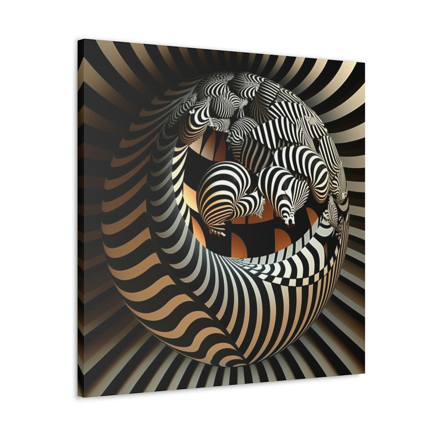 Zebra Sphere Art